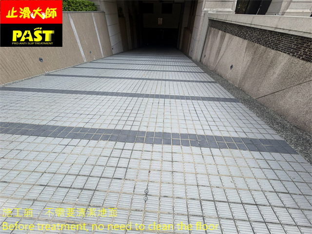 車道四紋磚地面防滑處理